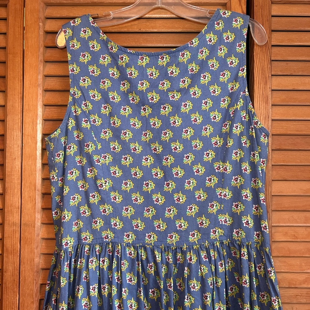 Vintage Laura Ashley Blue Floral Button-Down Maxi Dress Sz 10 UK/6 US - Picture 3 of 10